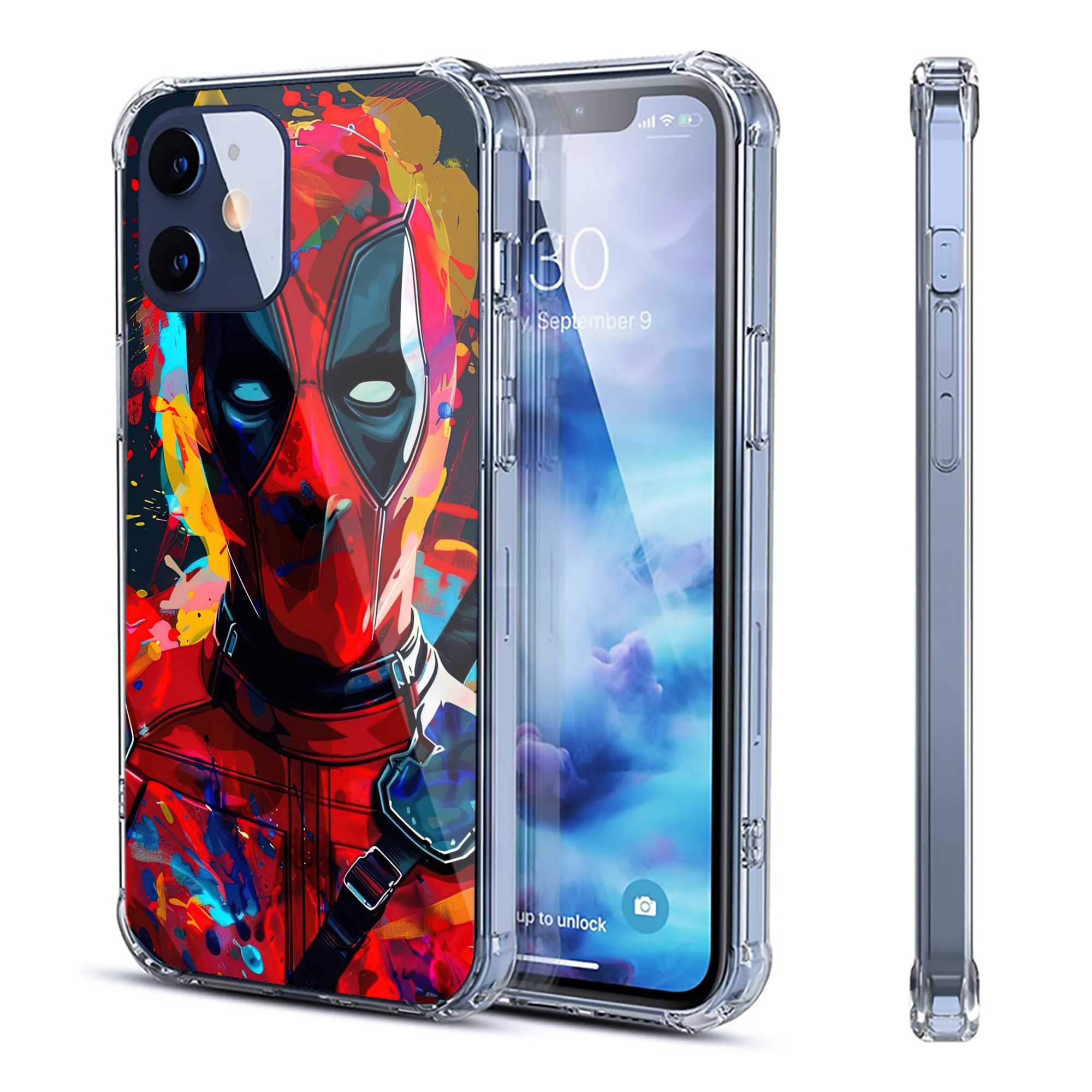 （画像用） Deadpool デッドプール 【iPhone 12シリーズ対応】透明スマホケース（クリアソフトケース）